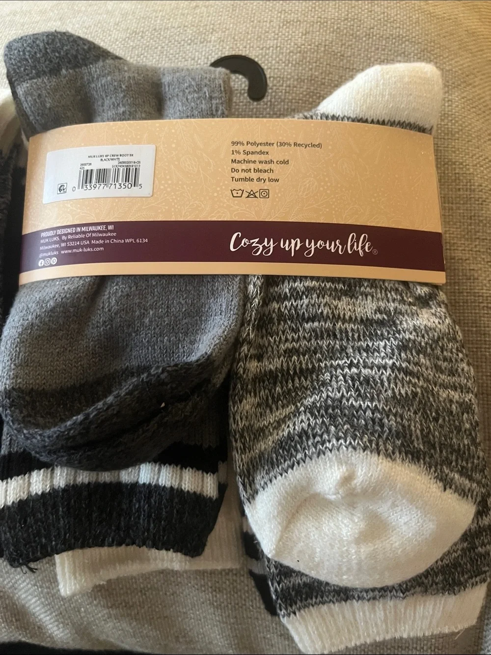 Muk Luks Women’s  Casual Boot Socks - Black, White & Brown Mix (9 Pack)